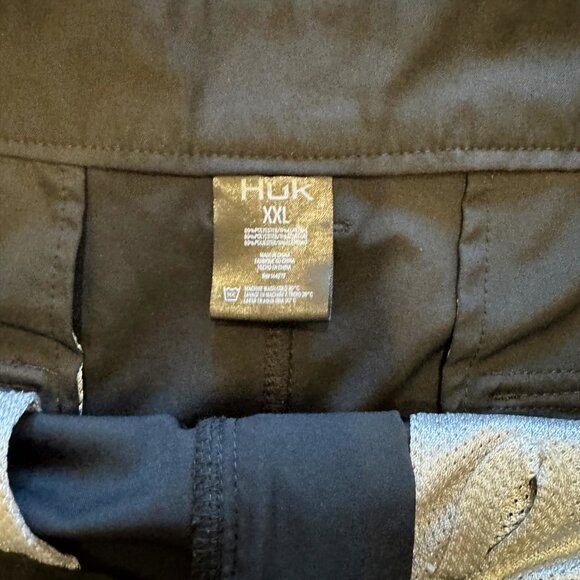 Huk Men's Fishing Shorts Outdoor Black Size XXL 6" Inseam - Picture 4 of 6
